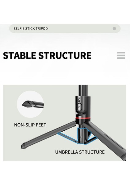 Selfie Çubuğu Tripod Bluetooth Kablosuz El Selfie Çubuğu Tripod Uzatılabilir Monopod Uzaktan Kumanda ile Huawei iPhone 13 Pro Max Xiaomi Telefon Canlı (Yurt Dışından) fırsatları