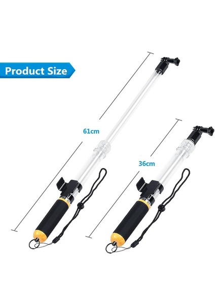 Klipler ve Adaptörler Hongdak Teleskopik Su Geçirmez Monopod Şeffaf Selfie Çubuğu Gopro 11 10 9 8 7 6 INSTA360 Osmo Action Için Tripod Dalış Direği (Yurt Dışından) fiyatları