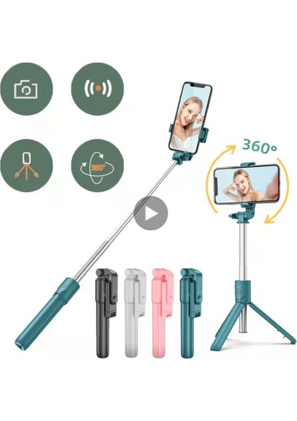 Sty A LED Beyaz Tripod Selfie Çubuğu Halkalı Cep Telefonu Tutucu Için LED Işık Standı Lamba Akıllı Telefon Kablosuz Bluetooth Teleskopik Monopod (Yurt Dışından) fiyatları