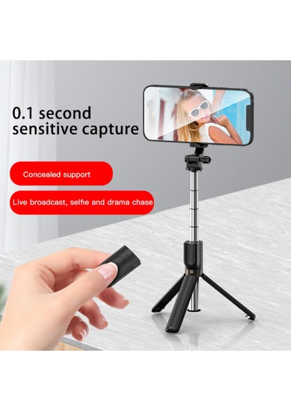 Işıksız Selfie Çubuğu Mini Tripod Uzatılabilir Monopod Dolgu Işığıyla Bluetooth Uyumlu Kablosuz Uzaktan Deklanşör IPhone Ios Android Için (Yurt Dışından)