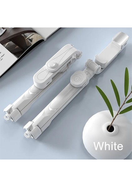 Beyaz LED Işıklı 3'ü 1 Arada Kablosuz Bluetooth Selfie Çubuğu Iphone/android Için Işıklı Katlanabilir Mini Tripod Uzaktan Kumandalı Genişletilebilir Monopod (Yurt Dışından)