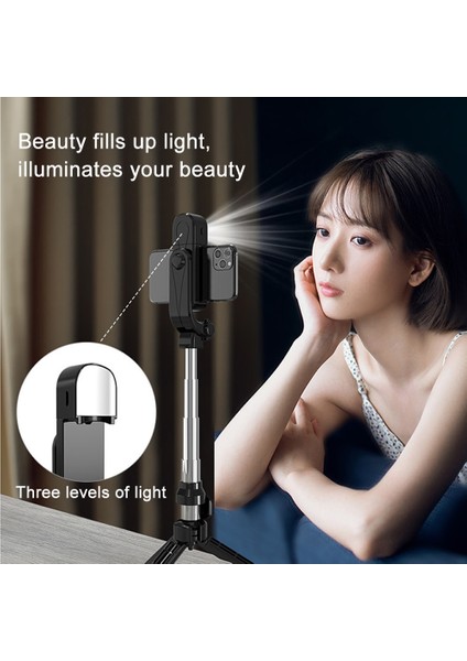 Beyaz LED Işıklı 3'ü 1 Arada Kablosuz Bluetooth Selfie Çubuğu Iphone/android Için Işıklı Katlanabilir Mini Tripod Uzaktan Kumandalı Genişletilebilir Monopod (Yurt Dışından) fırsatları