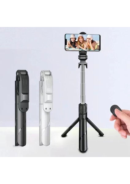 Beyaz Canlı Yayın Için Esnek LED Kablosuz Uzaktan Kumandalı, Esnek ve Kompakt Tripod Selfie Çubuğu (Yurt Dışından) fiyatları