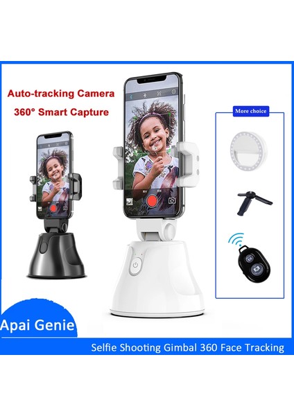 Sarı Taşınabilir Hepsi Bir Arada Otomatik Akıllı Çekim Selfie Çubuğu, 360 Döndürme Otomatik Yüz Izleme Nesne Izleme Vlog Kameralı Telefon Tutucu (Yurt Dışından)