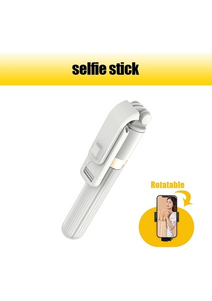 Stil 03 Roreta 2022 Yeni Bluetooth Katlanabilir Kablosuz Selfie Sopa Monopod Deklanşör Dolgu Işığı Tripod iPhone Android Telefon Için (Yurt Dışından)