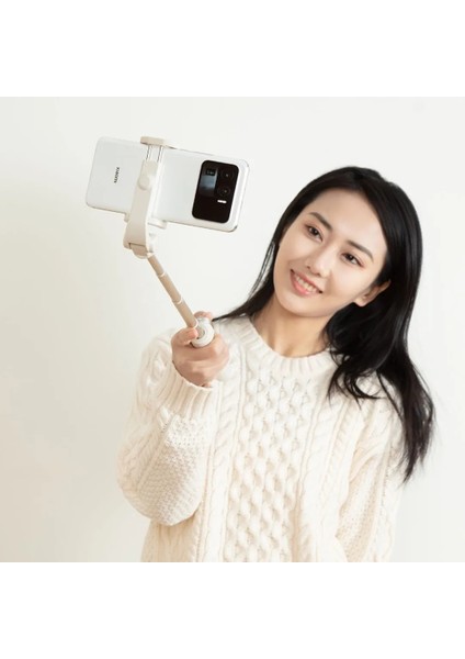 Siyah Xiaomi Zoom Tripod Selfie Çubuğu Bluetooth Uyumlu Ios Android Için Uzaktan Katlanabilir Uzatılabilir Monopod 360° Döndürülebilir (Yurt Dışından)