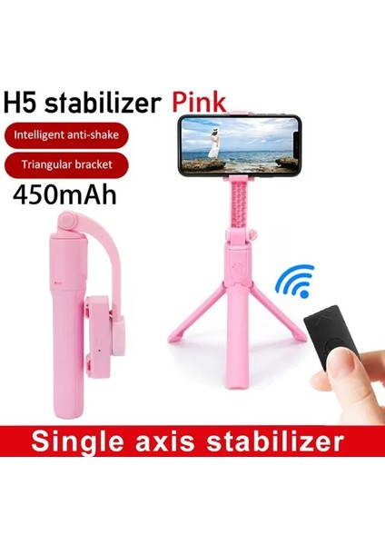 H5 Pembe Telefonlar Sabitleyici 3 Eksenli El Ptz Akıllı Telefon Bluetooth Sabitleyici Gimbal Gopro Kamera Tripod Için Xiaomi Samsung IPhone 11 (Yurt Dışından)
