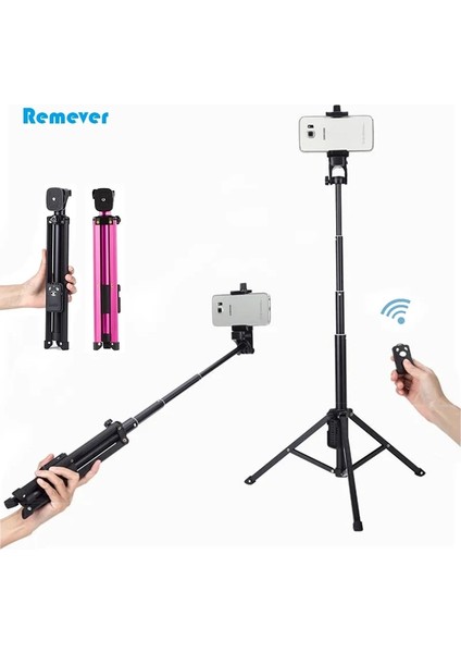 Siyah Mini Kablosuz Bluetooth Selfie Sopa Tripod ile Uzatılabilir Evrensel Monopod Gopro Eylem Kamera Iphone'lar Samsung Huawei (Yurt Dışından)