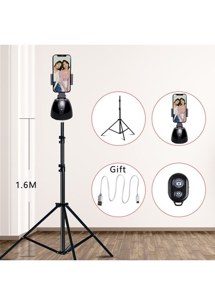 Bluetooth ile 1.6 M 360 Otomatik Yüz Takip Kamera Gimbal Sabitleyici Selfie Sopa Akıllı Çekim Tripod Cep Telefonu Canlı Için Nesne Takip Tutucu (Yurt Dışından)
