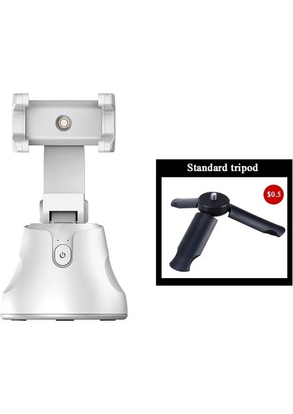 Tripodlu Beyaz Apaı Genıe Yüz Takip Kamerası Akıllı Çekim Selfie Çubuğu 360° Dönüş Nesne Takip Tutucu Vlog Video Kaydı Için Gimbal (Yurt Dışından)