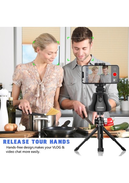 Tripodlu Beyaz Apaı Genıe Yüz Takip Kamerası Akıllı Çekim Selfie Çubuğu 360° Dönüş Nesne Takip Tutucu Vlog Video Kaydı Için Gimbal (Yurt Dışından) fırsatları