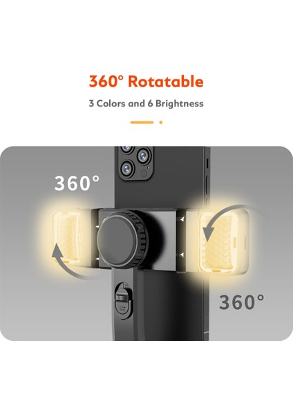 Gimbal Sabitleyici ile iPhone Için Siyah Selfie Çubuğu Cep Telefonu Kamera Için Tripod Uzaktan Kumandalı Taşınabilir El Gimble Alüminyum Alaşım (Yurt Dışından) indirimleri