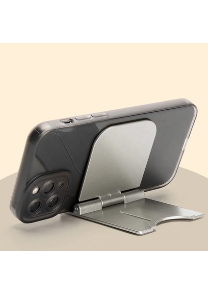 Siyah Evrensel Cep Telefonu Tutucu Masaüstü Tablet Tutucu iphone 13 Pro Max iPad Samsung Ayarlanabilir Katlanabilir Cep Telefonu Masa Standı (Yurt Dışından) fırsatları
