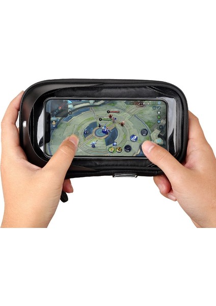 Mavi (Motosiklet) 6.4 Inç Su Geçirmez Bisiklet Telefon Tutucu Standı Motosiklet Gidon Montaj Çantası Kılıfları Evrensel Bisiklet Scooter Cep Telefonu Braketi (Yurt Dışından) fırsatları