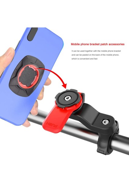 2 Kırmızı Yama Telefon Braketi Mtb Bisiklet Scooter Için Motosiklet Navigasyon Bisiklet Tutucu Xiaomi iPhone Için 360 ° Dönebilen Güvenlik Kilidi Braketi (Yurt Dışından) fırsatları