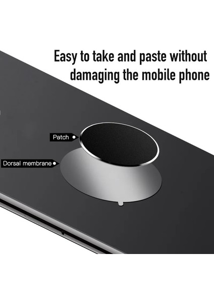 P6-Rose Manyetik Metal Plaka Araç Telefonu Tutucu Evrensel Demir Sac Disk Etiket Dağı Cep Telefonu Mıknatıs IPhone Standı (Yurt Dışından)