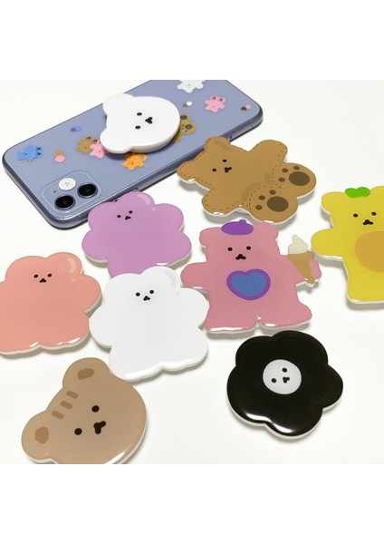 Stil 4 Sevimli Karikatür Ayı Kavrama Telefon Zil Tutucu iPhone Samsung Huawei Xiaomi Tok Kawaii Kore Katlanabilir Telefon Standı Tutucu Braketi (Yurt Dışından) fiyatları