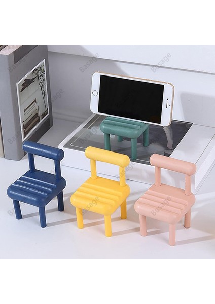 Siyah Sevimli Mini Sandalye Telefon Standı Tutucu, Çok Açılı Masaüstü Evrensel Şeker Renk Cep Telefonu Tutucu iPhone Samsung Xiao Mi Için (Yurt Dışından) modelleri
