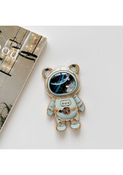 Yeşil Quicksand Yıldız Pul Astronot Evrensel Telefon Tutucu Griptok Destek Akıllı Telefon Kavrama Tok Katlanır Parmak Standı Soketi (Yurt Dışından)