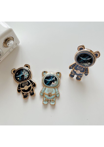 Yeşil Quicksand Yıldız Pul Astronot Evrensel Telefon Tutucu Griptok Destek Akıllı Telefon Kavrama Tok Katlanır Parmak Standı Soketi (Yurt Dışından) modelleri