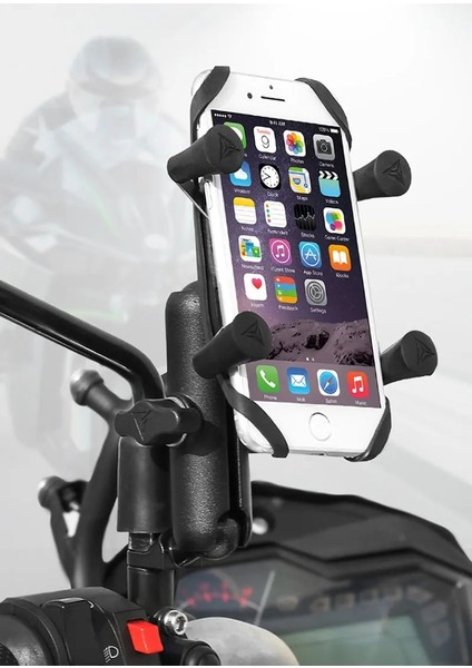 Ayna Tutucu Evrensel Motosiklet Cep Telefonu Tutucu Şarj Aleti Alüminyum Bisiklet Telefon Standı Gps Montaj Braketi Desteği 4-6.5 Inç iPhone Akıllı Telefon (Yurt Dışından)