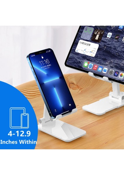 A-Yükseltme Beyaz Olaf Yeni Masaüstü Telefon Tutucu Evrensel iPad Xiaomi Huawei Tablet Standı Telefon Desteği Katlanabilir Masa Kaldırma Braketi (Yurt Dışından)