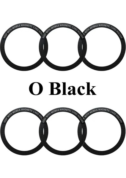 Oblack 6 Adet Yüzük Magsafe Manyetik Kablosuz Şarj Cihazı iphone 14 Pro Max 13 12 Mini Evrensel Metal Etiket Mıknatıslı Araç Tutucu Plaka (Yurt Dışından)