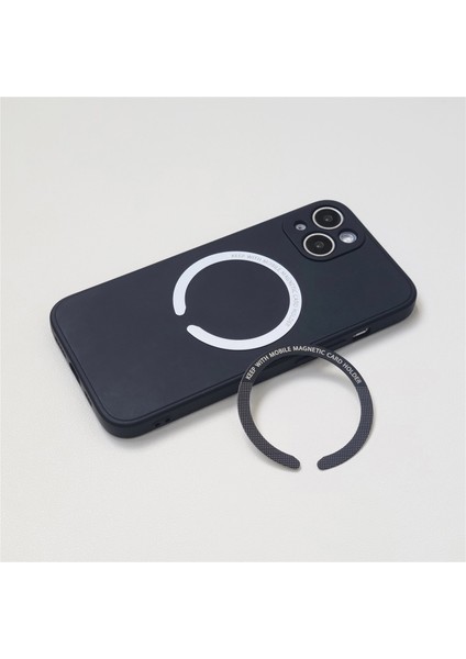 Oblack 6 Adet Yüzük Magsafe Manyetik Kablosuz Şarj Cihazı iphone 14 Pro Max 13 12 Mini Evrensel Metal Etiket Mıknatıslı Araç Tutucu Plaka (Yurt Dışından)