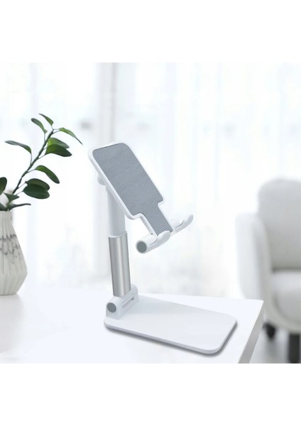 Pembe Katlanabilir Tablet Cep Telefonu Tutucu iPhone Xiaomi Samsung Için Standı Ayarlanabilir Tablet Tutucu Evrensel Masa Cep Telefonu Standı (Yurt Dışından) fırsatları