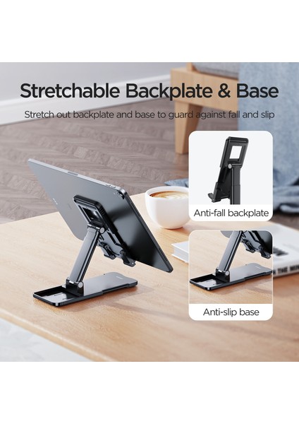 Beyaz Joyroom Katlanabilir Tablet Cep Telefonu Masaüstü Tutucu Telefon Standı iPhone iPad Için Ayarlanabilir Masa Uzatın Akıllı Telefon Standı Desteği (Yurt Dışından) fiyatları