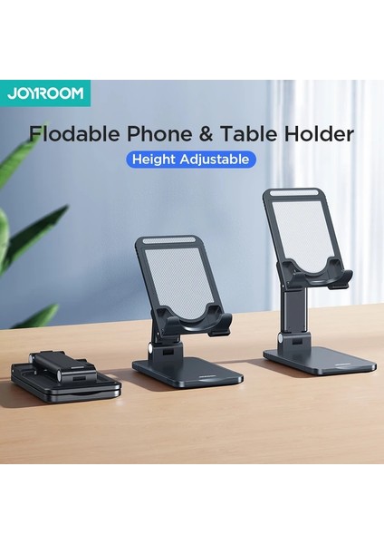 Beyaz Joyroom Katlanabilir Tablet Cep Telefonu Masaüstü Tutucu Telefon Standı iPhone iPad Için Ayarlanabilir Masa Uzatın Akıllı Telefon Standı Desteği (Yurt Dışından) indirimleri