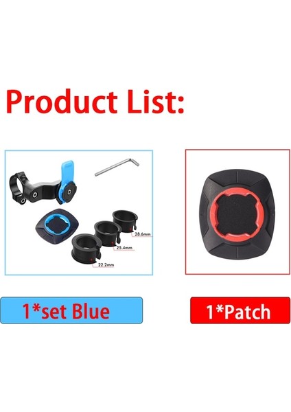 1 Mavi Set 1redpatch Darbeye Dayanıklı Motosiklet Bisiklet Telefon Tutucu Standı Ayarlanabilir Destek Navigasyon Telefon Braketi Mtb Bisiklet Gidon Montaj Braketi (Yurt Dışından)