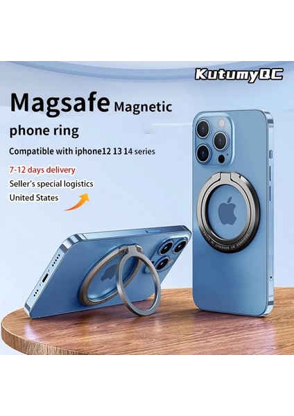 Style3 Mavi Manyetik Kutumyqc Cep Telefonu Zil Tutucu iPhone 12 13 14 Serisi ile Uyumlu Magsafe Çıkarılabilir Cep Telefonu Tutma Çubuğu (Yurt Dışından) fiyatları
