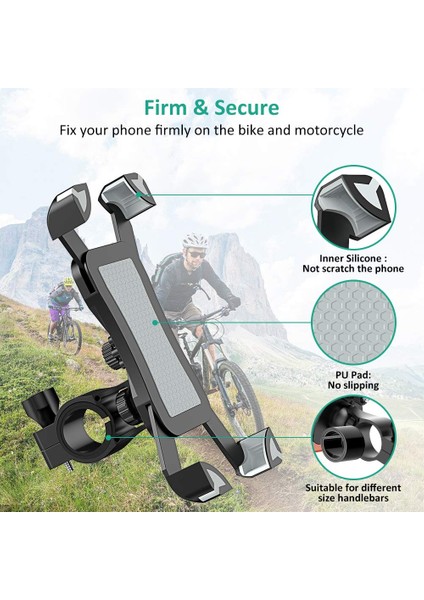 Kırmızı Bisiklet Telefon Tutucu Evrensel Motosiklet Cep Telefonu Tutucu Bisiklet Gidon Klip Standı Gps Montaj Braketi iPhone 12 Pro Max 11 (Yurt Dışından) modelleri