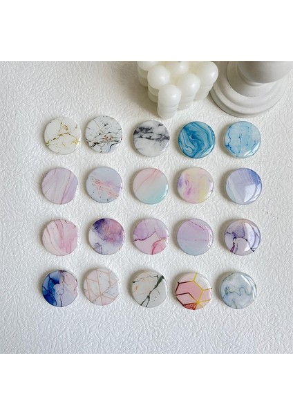 24 Lüks Mermer Katlanabilir Telefon Tutucu Braketi Telefon Zil Standı Desteği Soket Telefon Kavrama iPhone Samsung Xiaomi Için Telefon Standı (Yurt Dışından) fırsatları