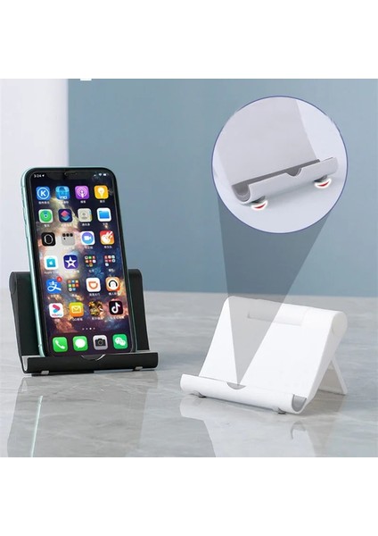 Beyaz Telefon Tutucu Standı Moblie Telefon Desteği iPhone 13 Xiaomi Mi 9 Samsung Huawei Tablet Tutucu Masası Cep Telefonu Katlama Standı (Yurt Dışından) fırsatları