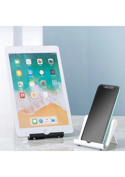Beyaz Telefon Tutucu Standı Moblie Telefon Desteği iPhone 13 Xiaomi Mi 9 Samsung Huawei Tablet Tutucu Masası Cep Telefonu Katlama Standı (Yurt Dışından) indirimleri