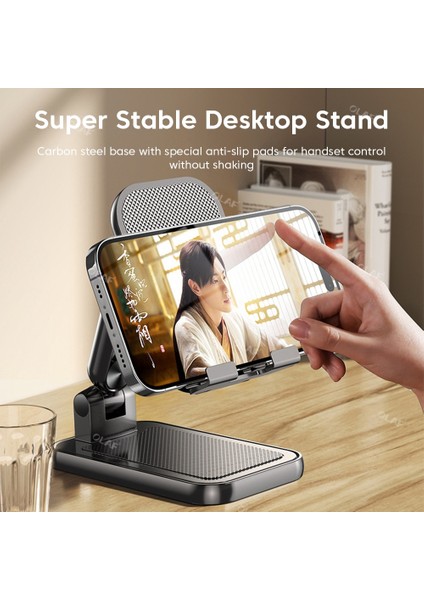 Katlanabilir Yeşil Katlanabilir Alüminyum Alaşımlı Masaüstü Cep Telefonu Standı iPad iPhone Tablet Için Destek Telefon Masası Braketi Tembel Tutucu Akıllı Telefon Montajı (Yurt Dışından) modelleri