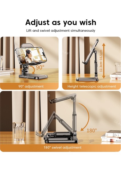 Katlanabilir Yeşil Katlanabilir Alüminyum Alaşımlı Masaüstü Cep Telefonu Standı iPad iPhone Tablet Için Destek Telefon Masası Braketi Tembel Tutucu Akıllı Telefon Montajı (Yurt Dışından) fırsatları