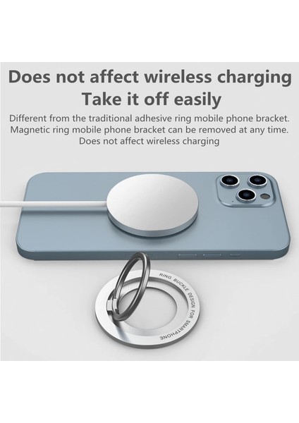 Mor Disk Manyetik Halka Telefon Tutucu iPhone 12 13 14 Mini Pro Max Ultra-Ince Metal Manyetik Halka Toka Telefon Tutucu (Yurt Dışından) modelleri