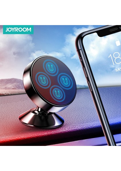 Siyah Dashboard Joyroom Manyetik Araç Telefonu Tutucu iPhone Samsung Xiaomi Huawei Için Standı Evrensel Mıknatıs Hava Firar Dağı Cep Cep Telefonu (Yurt Dışından) fiyatları
