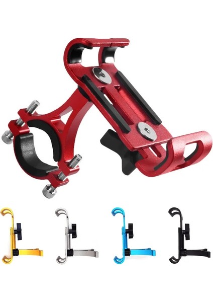 Kırmızı Yükseltme Metal Motosiklet Bisiklet Telefon Tutucu Alüminyum Alaşımlı Kaymaz Braket Gps Klip Tüm Akıllı Telefonlar Için Evrensel Bisiklet Telefon Standı (Yurt Dışından) fiyatları