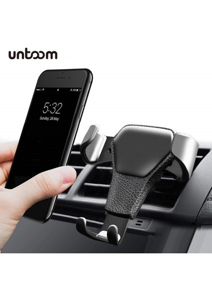 Siyah Yerçekimi Araç Telefonu Tutucu iPhone x Xs Xr 8 7 Artı Araba Hava Firar Dağı Standı Samsung Xiaomi Için Hiçbir Manyetik Cep Telefonu Tutucu (Yurt Dışından)