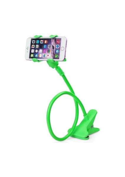 Yeşil Evrensel Cep Telefonu Tutucu Esnek Uzun Kol Tembel Telefon Tutucu Kelepçe Yatak Tablet Araç Montaj Braketi iPhone Xs x Samsung Için (Yurt Dışından)