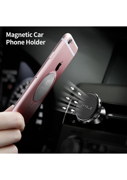 Gül Altın Cafele Araç Telefonu Tutucu 360 Rotasyon Gps Evrensel Tutucu Cep Telefonu Mıknatıs Dağı Hava Firar Araba Standı iPhone 11 7 8 Xs (Yurt Dışından) fırsatları