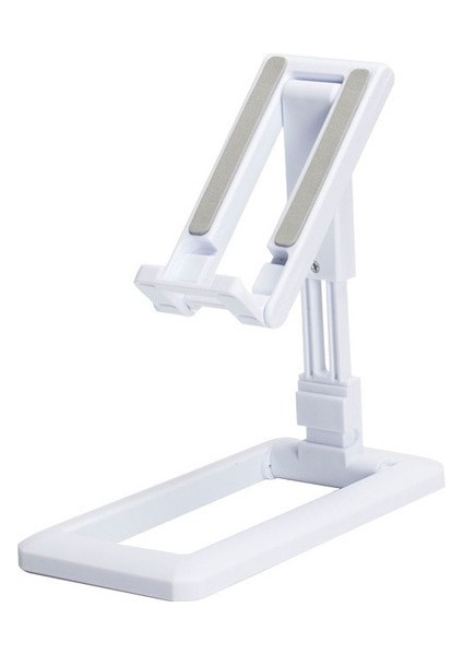 Beyaz Katlanabilir Tablet Cep Telefonu Masaüstü Telefon iPad iPhone Samsung Için Standı Masa Tutucu Ayarlanabilir Masa Braketi Akıllı Telefon Standı (Yurt Dışından)
