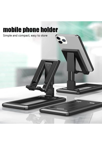 Beyaz Katlanabilir Tablet Cep Telefonu Masaüstü Telefon iPad iPhone Samsung Için Standı Masa Tutucu Ayarlanabilir Masa Braketi Akıllı Telefon Standı (Yurt Dışından)