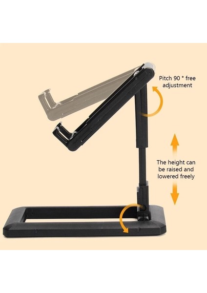 Beyaz Katlanabilir Tablet Cep Telefonu Masaüstü Telefon iPad iPhone Samsung Için Standı Masa Tutucu Ayarlanabilir Masa Braketi Akıllı Telefon Standı (Yurt Dışından)