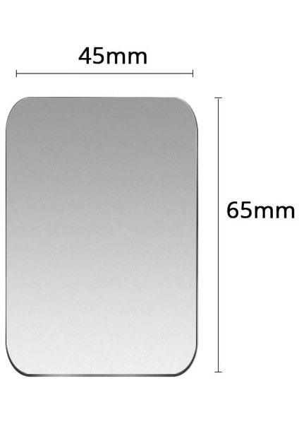 1 Adet Gümüş 45X65 Ince Metal Plaka Manyetik Araç Telefonu Tutucu Demir Sac Etiket Disk Mıknatıs Tablet Masası Cep Telefonu Araç Standı Montaj Yuvarlak (Yurt Dışından)