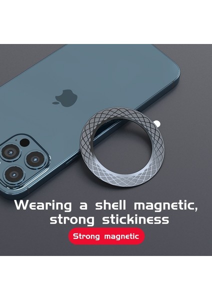 5 Adet Siyah Manyetik Metal Plaka Etiket Yüzükler Magsafe Kablosuz Şarj Cihazı Mıknatıslı Araba Cep Telefonu Tutucu Demir Sac iPhone 13 Pro Max (Yurt Dışından)